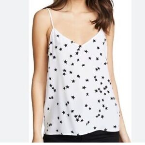 Equipment White and Black Star Camisole, size S/p